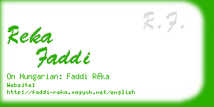 reka faddi business card